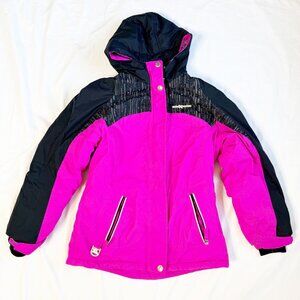 ZeroXposur Girls Pink & Black Winter Jacket With Faux Fur Lining Size 16